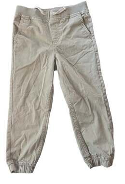 Crown & Ivy Kids Boys Khaki Elastic Waist Twill Jogger Pants Size 6